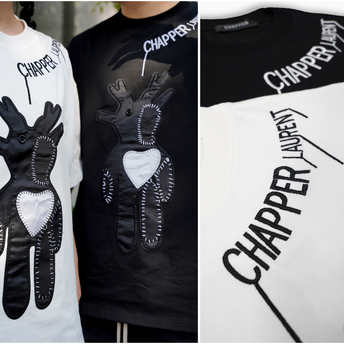 Bear Embroidery Oversized Tee